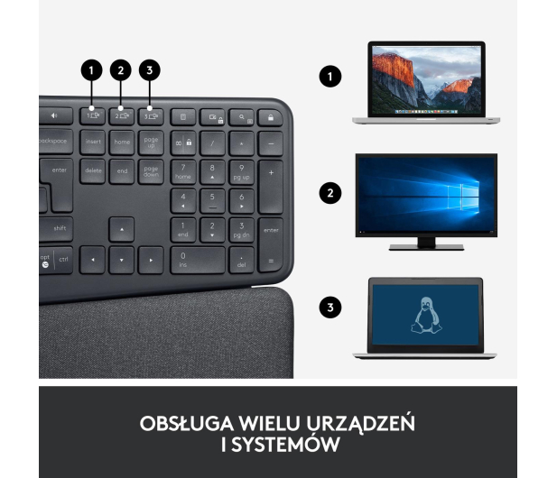 LOGITECH Klawiatura Ergo K860 US Graphite 920-010108 - 640461 - zdjęcie 14